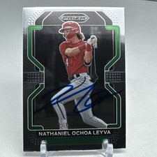 Nathaniel Ochoa Leyva 2022 Prizm Draft Base PDP171 SIGNED Washington Nats
