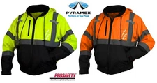 HIGH VISIBILITY WATERPROOF INSULATED REFLECTIVE ROAD WORK BOMBER SAFETY JACKET