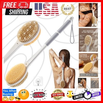 Shower Brush for Massage Dry Brushing: Back Scrubber for Shower with 18.1 in ...