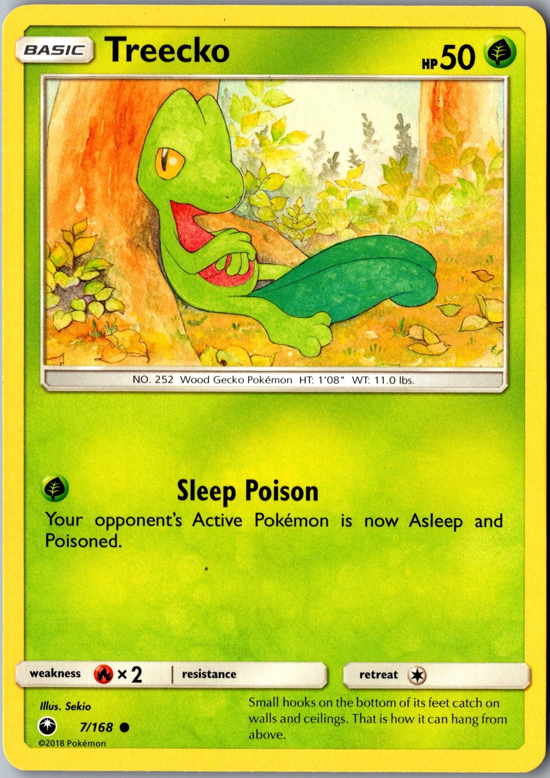 Treecko 7/168 Common Celestial Storm Lightly Played Pokemon Card Starter