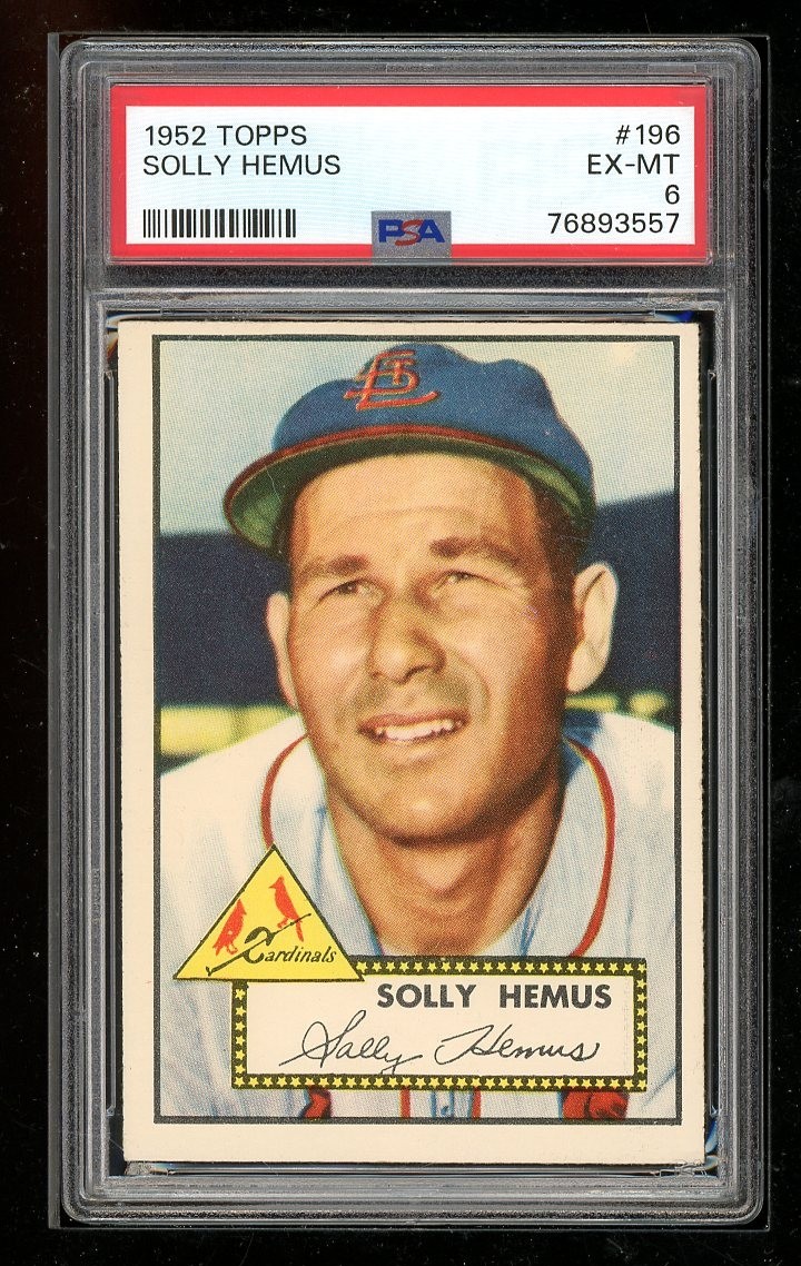 1952 Topps #196 Solly Hemus PSA 6