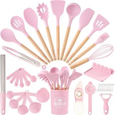 Kitchen Utensils set, 39 PCS Silicone Cooking Utensils Set with Wooden Handle,