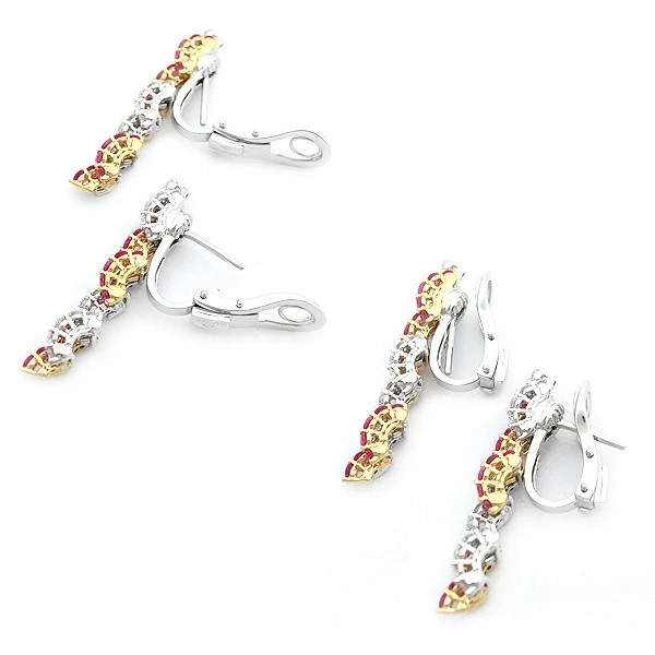 PICCHIOTTI Ring Earring Ruby Diamond 750WGYG P005… - image 2