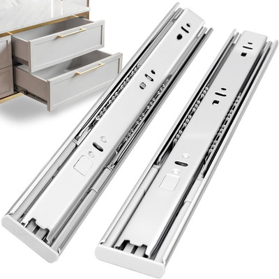 10 Inch Soft Self Close Drawer Slides 6 Pairs (12Pcs) Full Extension Ball Bearin