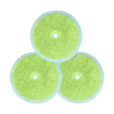 Accessory of Three-Spin and Edge, Washable Microfiber Mop Pads for Robot (6pcs)