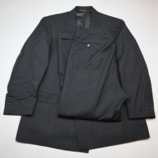 Vtg USA Made Hart Marx 46R 38x32 Gray 100% Wool Double Breasted Mens Suit