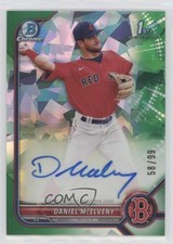 2022 Bowman Chrome Green Atomic Refractor 58/99 Daniel McElveny Auto 0f5t