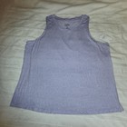 Croft & Barrow Ribbed Sleepwear Tank Lavender Delta Butterfly Womens XL NWT NEW — photo 1