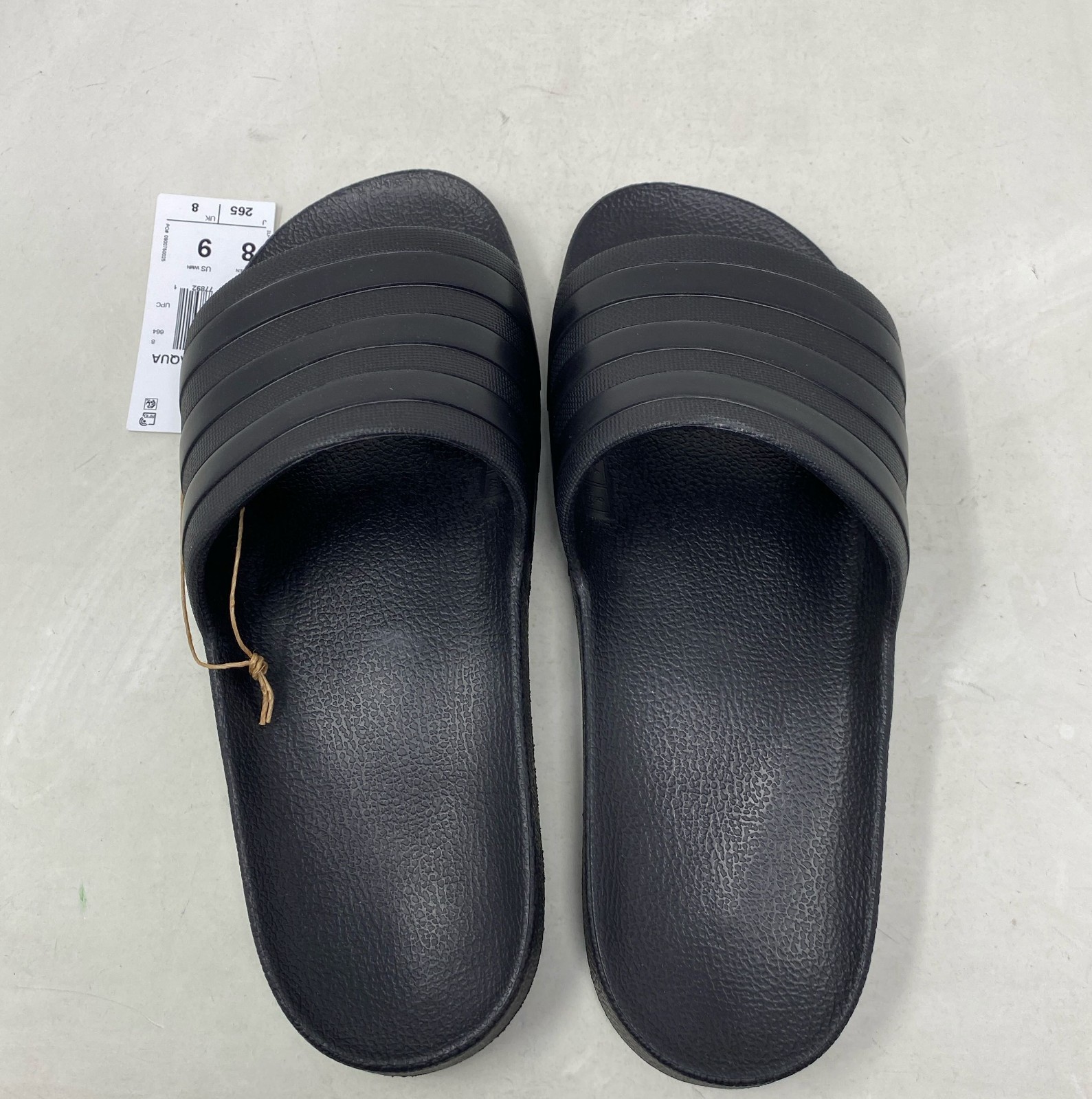 Adidas Adilette Aqua Slides Core Black - Men’s 8 / Women’s 9