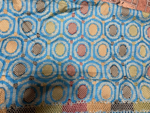 Vtg Heavy 100% Pure Silk Saree Raund Thread Embroidered Wedding Wear #50