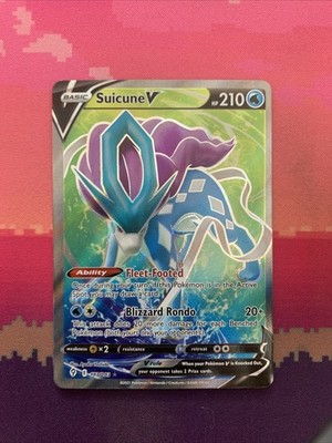 Pokemon Karte Suicune V 173/203 Ultra Rare Evolving Skies Near Mint