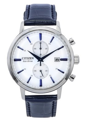 Citizen Eco-Drive Solar Chronograph Weiß Zifferblatt CA7069-16A 50M Herrenuhr