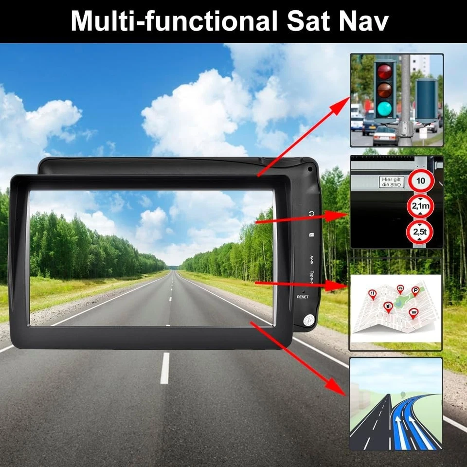 GPS Navigation for Car/Truck, Updated 2025 Maps, 7-inch Display, Voice Guidance - Image 2 of 4