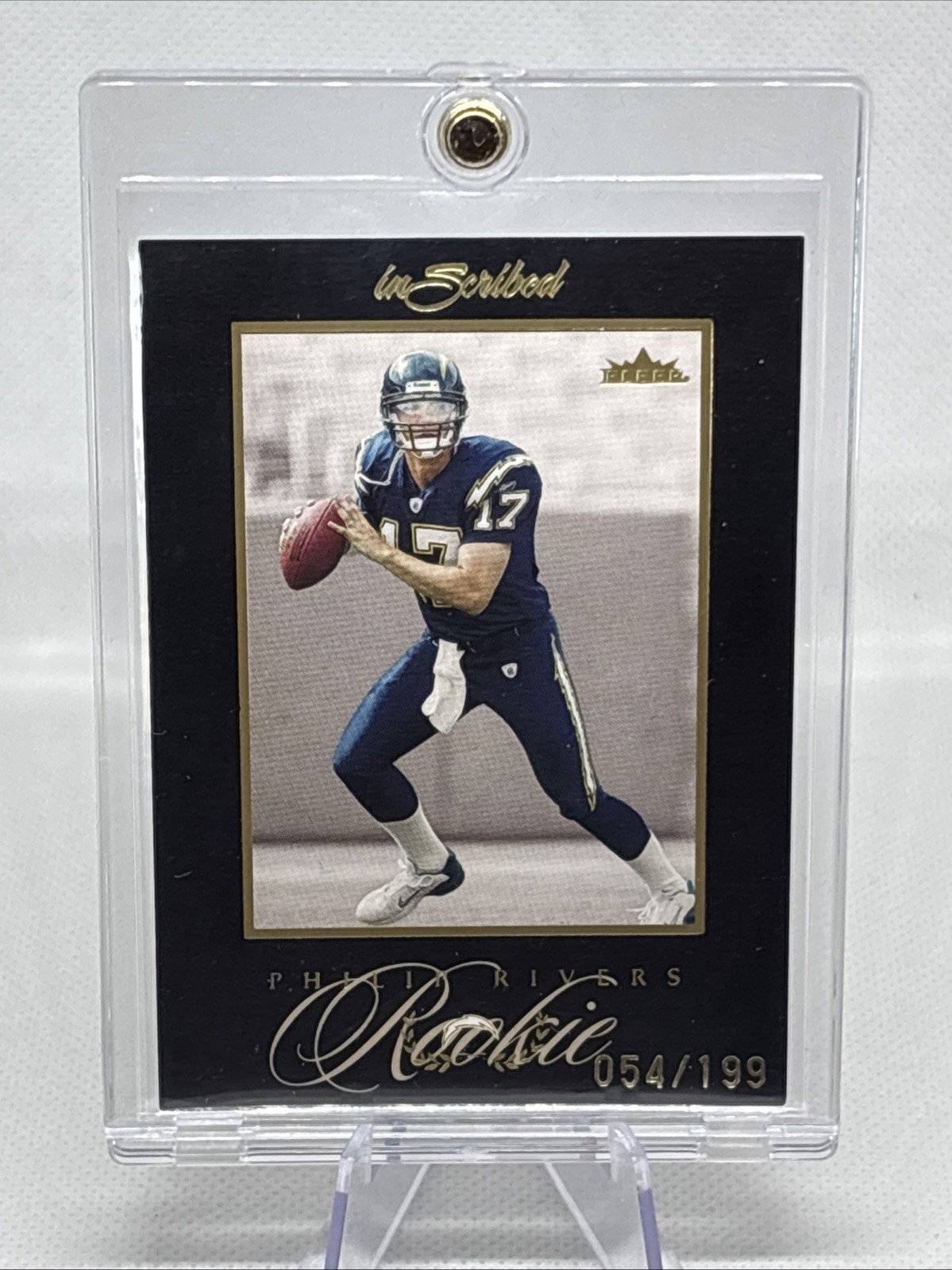 Philip Rivers Fleer Inscribed #78 Black Border Gold