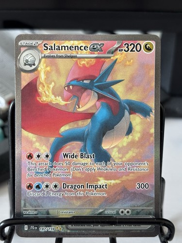 Pokémon TCG Salamence EX Full Art Card Journey Together 187/159 NM Condition