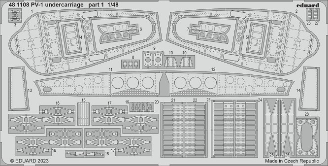 Eduard Accessories 481108 - 1:48 PV-1 Undercarriage 1/48 Academy - New