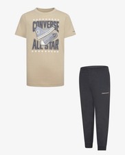 Converse Boys' 2 Piece Short Sleeve Graphic T-Shirt Pants - Size 6