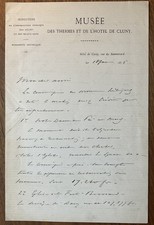 Edmond de Sommerard Signed Letter 1875 re Monument / Autographed French