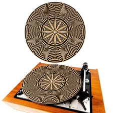 Cork Turntable Mat/3mm Thick for Better Sound Support on 11.8 Inches Vinyl LP...