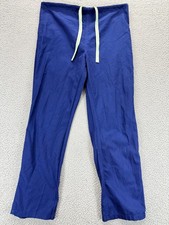 Fashion Seal Healthcare Unisex Drawstring Poplin Scrub Pants Navy Blue Size S