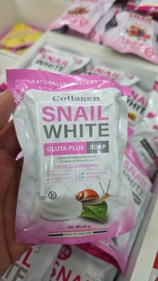 Snail White Gluta Plus Stückseife Kollagen, feuchtigkeitsspendend, 80 g