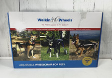 NEW WALKIN WHEELS PET DOG REAR WHEELCHAIR FOR MEDUIM DOGS 26-49 lbs OPEN BOX
