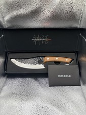 Matsato Chefs Knife 5.9" Stainless Steel Blade Beech Wood Handle + Sheath