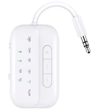 Bluetooth Transmitter Receiver, 2-in-1 V5.3 Wireless Adapter for Airplane, TV