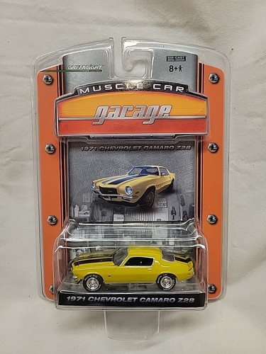 Greenlight Muscle Car Garage 1971 Chevrolet Camaro Z28 sonnenblumengelb 1:64