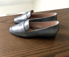 Escarpins à Talons Blocs Taryn Rose En Daim Gris/taupe - Taille 38,5 (US 8) - Neufs Sans Boîte - Style Classique Lacets
