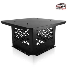 Outside Square 13" x 13" Chimney Cap Flue Caps Fireplace Chimney Cover Black