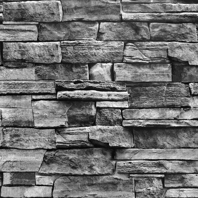 Grey Brick Wallpaper Peel and Stick Wallpaper 17.7Inch×118.1Inch Faux Stone Self