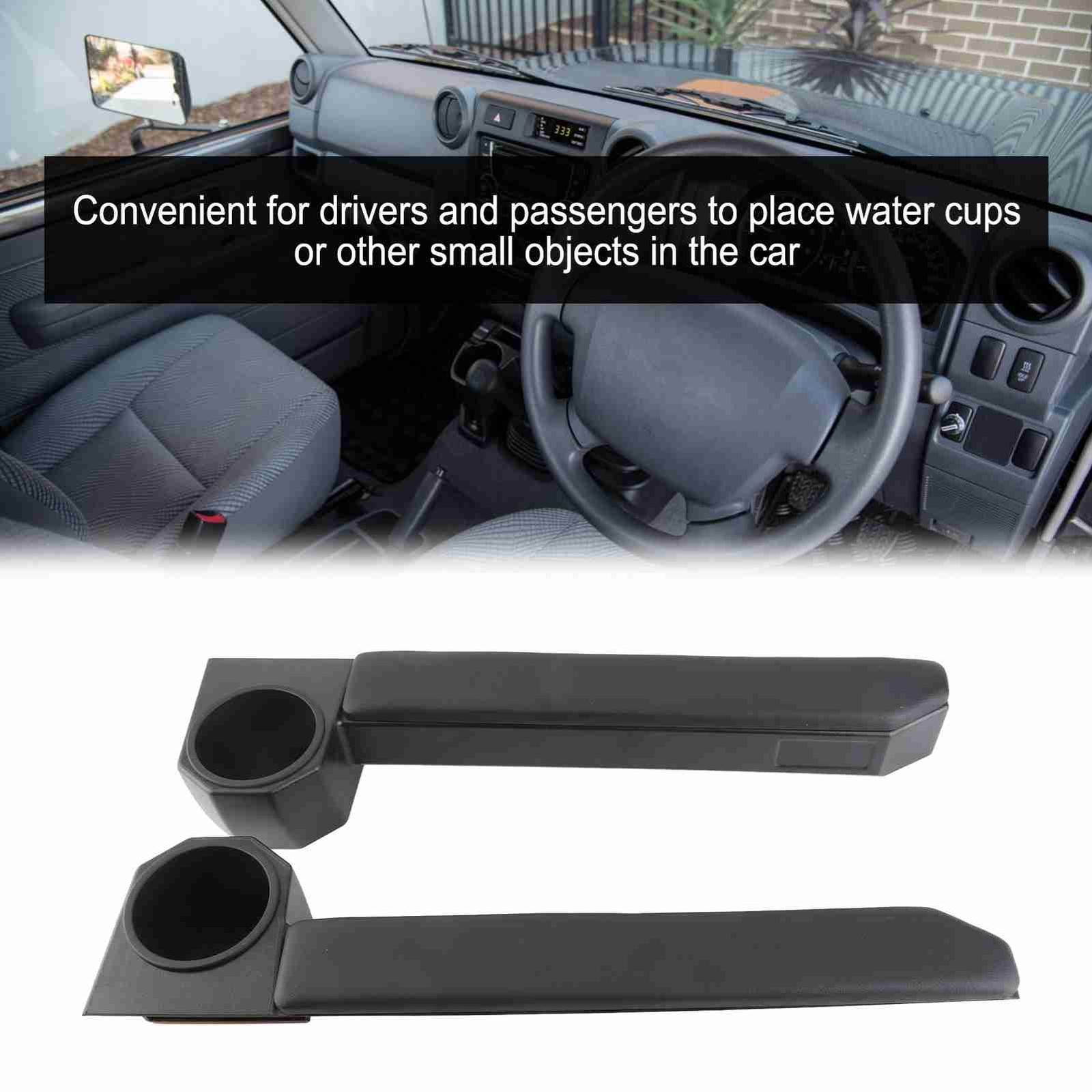 Door Armrest Cup Holder Plastic Leather Wear Resistance For Land Cruiser