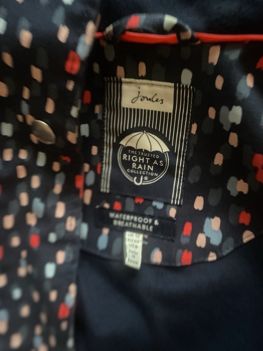 Lovely Joules Shore Side Coat Navy Dash Size 12 View 2