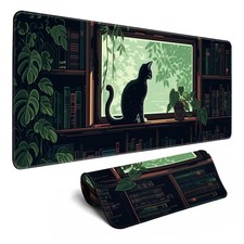 XL Mouse Pad Gaming Kawaii Cute Pixel Cat Outdoor Extra Large Mousepad 31.5x...