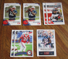Devin McCourty Lot of 7 Trading Cards w/1 INSERT & 1 ROOKIE NFL Patriots