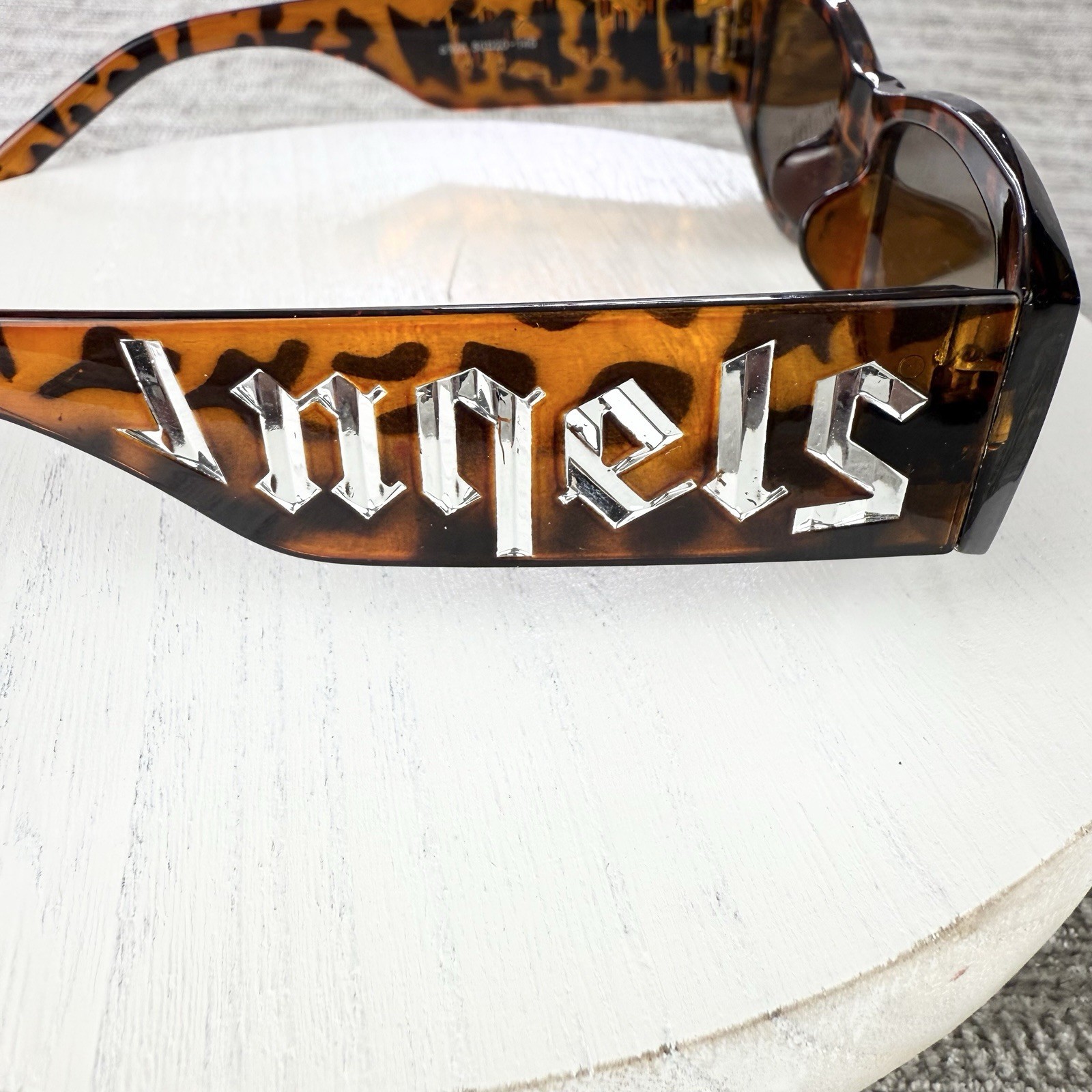 Palm Angels Rectangular Sunglasses Frame Brown To… - image 5