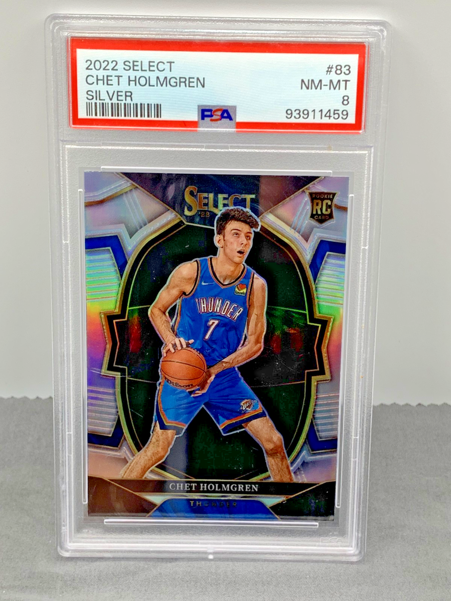 ?2022-23PANINI SELECT CHET HOLMGREN ROOKIE PSA 8 SILVER PRIZM #83 