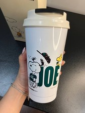 New Starbucks White Snoopy 16 oz Insulated Mug Stainless Steel Mug Gift 2026