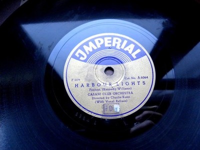1364/CASANI CLUB-CHARLIE KUNZ-rec. 1937-Wanderers-Harbour lights-78rpm Schellack