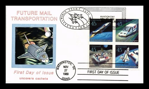 DR JIM STAMPS US COVER FUTURE MAIL DELIVERY FDC SETENANT HOLOGRAM CACHET
