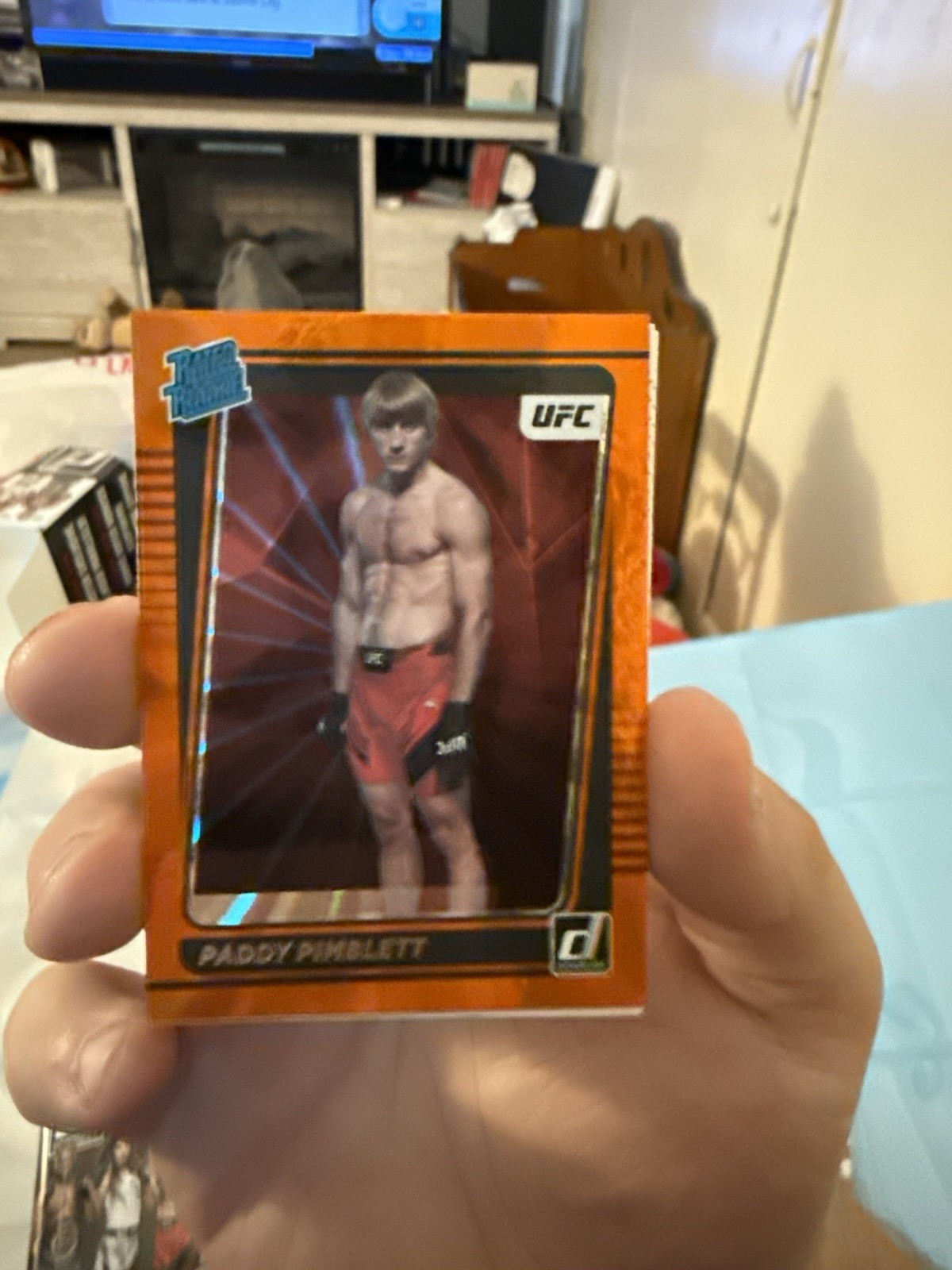 2022 Donruss UFC - Rated Rookie Paddy Pimblett #207 Holo Orange Laser (RC)