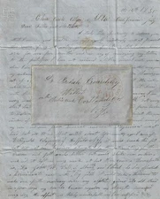 1850 - An Exceptional Gold Rush Letter - Indian Attacks and Grizzly Bears