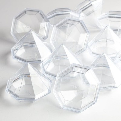 Bulk Package of 12 Diamond Shaped Acrylic 1-3/4'' Bath Bomb Molds
