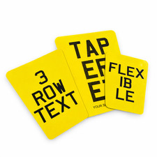 FLEXIBLE TAPERED SHOW NUMBER PLATE  ENDURO MOTOR BIKE SMALL,MEDIUM,LARGE FLEXI