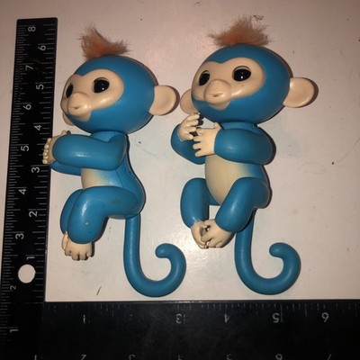 2 Lot Orange Hair Blue Fingerling Kids Toy Talking Baby Monkey Untested As Is B