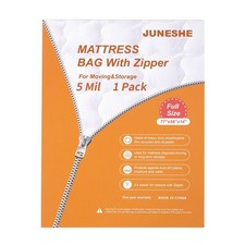 Full Mattress Bag for Moving and Storage Cover -5 Mil Zipper Plastic Waterpro...