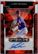 2025 Leaf Luke Holman Optichrome Baseball Orange Auto /4