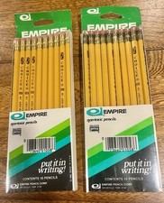 Vintage 1980! Empire #2 Pencils - Sealed - 10 Count New - Made In USA 2 Packages