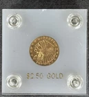 1925 D $2.5 Indian Head Quarter Eagle Gold Coin